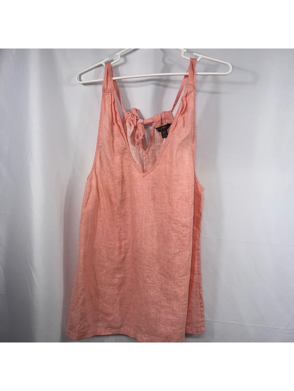 Tommy Bahama Women’s S Pink Linen Tie Back Tunic Top